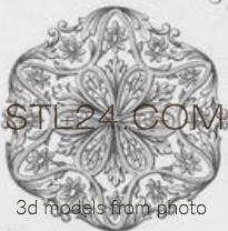 Розетки (ROSETTE_1643 -  | 3D model 3DSMAX / OBJ / STL) 3D модель для ЧПУ станка